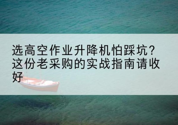 高碑店高空作业升降机厂家推荐-选高空作业升降机怕踩坑？这份老采购的实战指南请收好